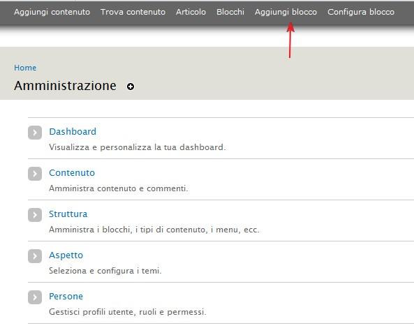 aggiungi blocco