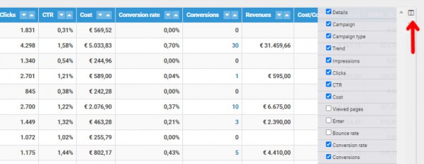 Ads - ShinyStat add column