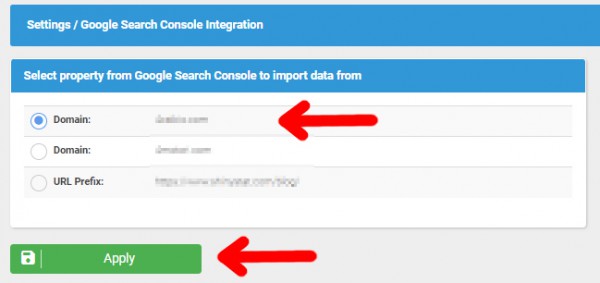 Search Console - ShinyStat Settings 3