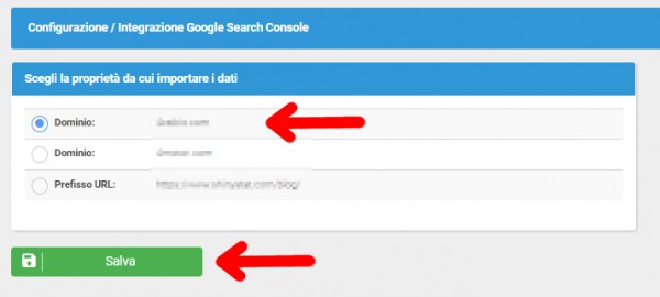 Search Console - Configurazione ShinyStat 3