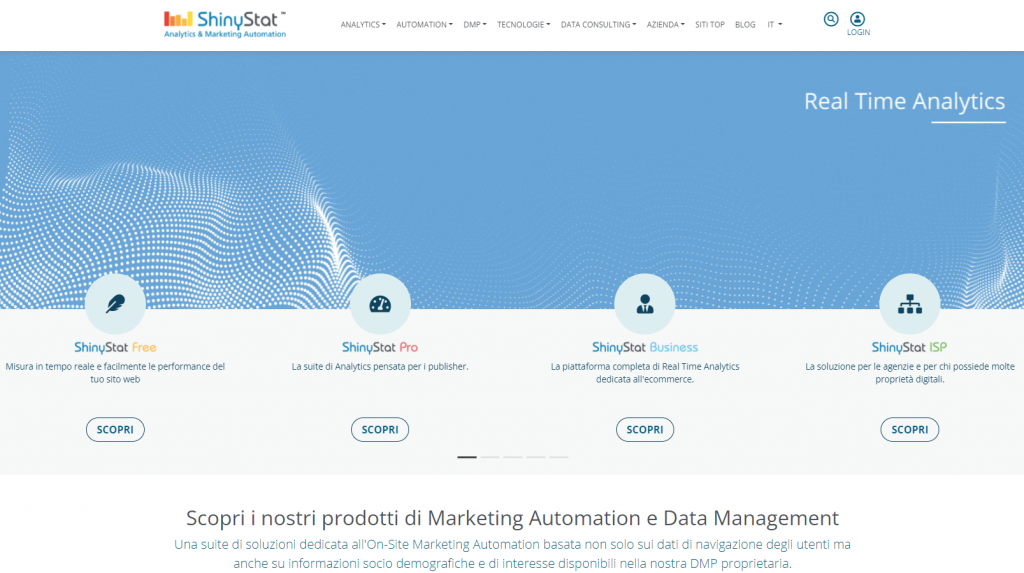 ShinyStat lancia il nuovo sito web: nuova grafica, nuove soluzioni - Marketing Automation On-Site